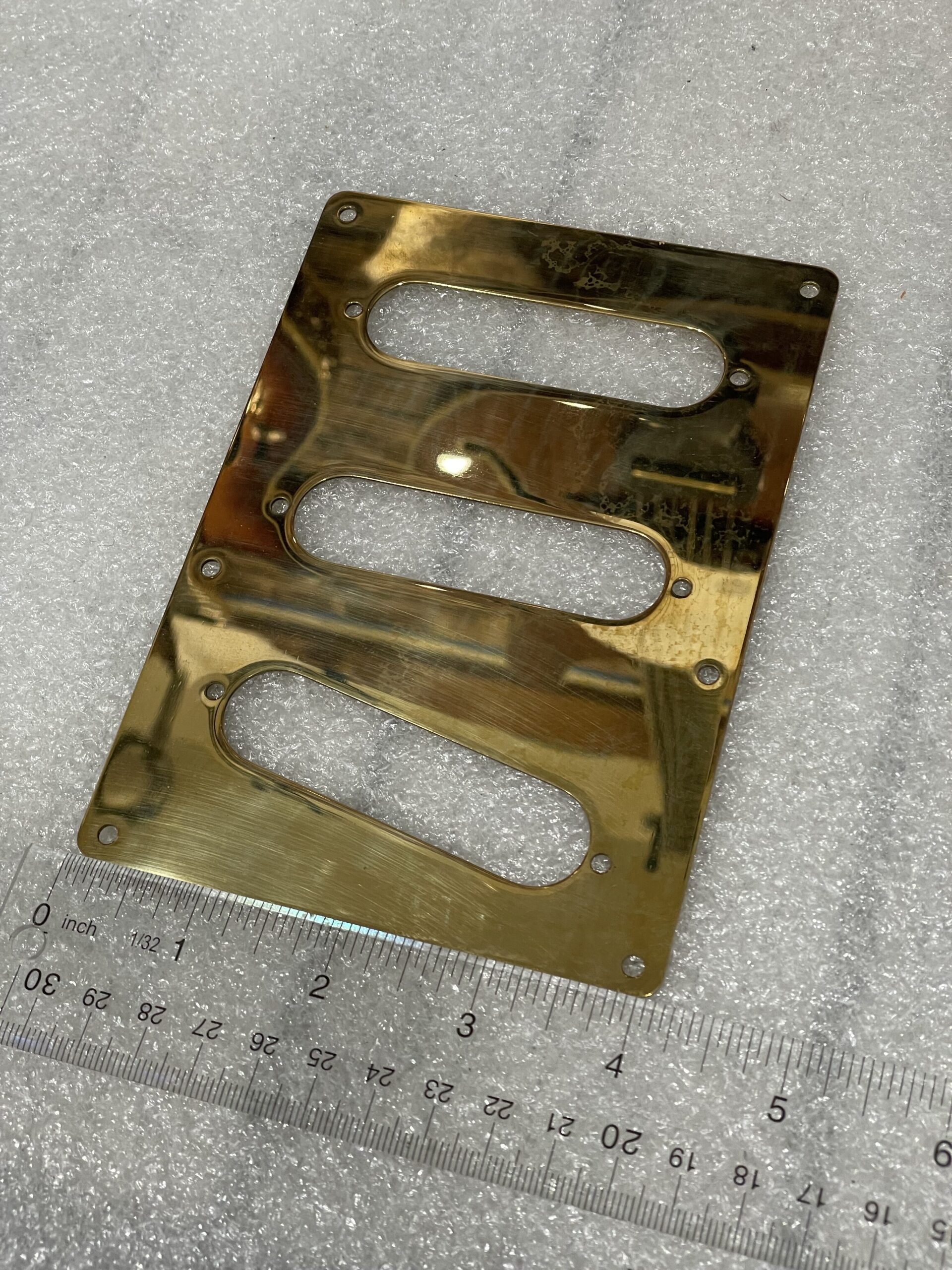 Silverlake Guitars Brass Triple Single Coil Mounting Plate for Wolf Guitar