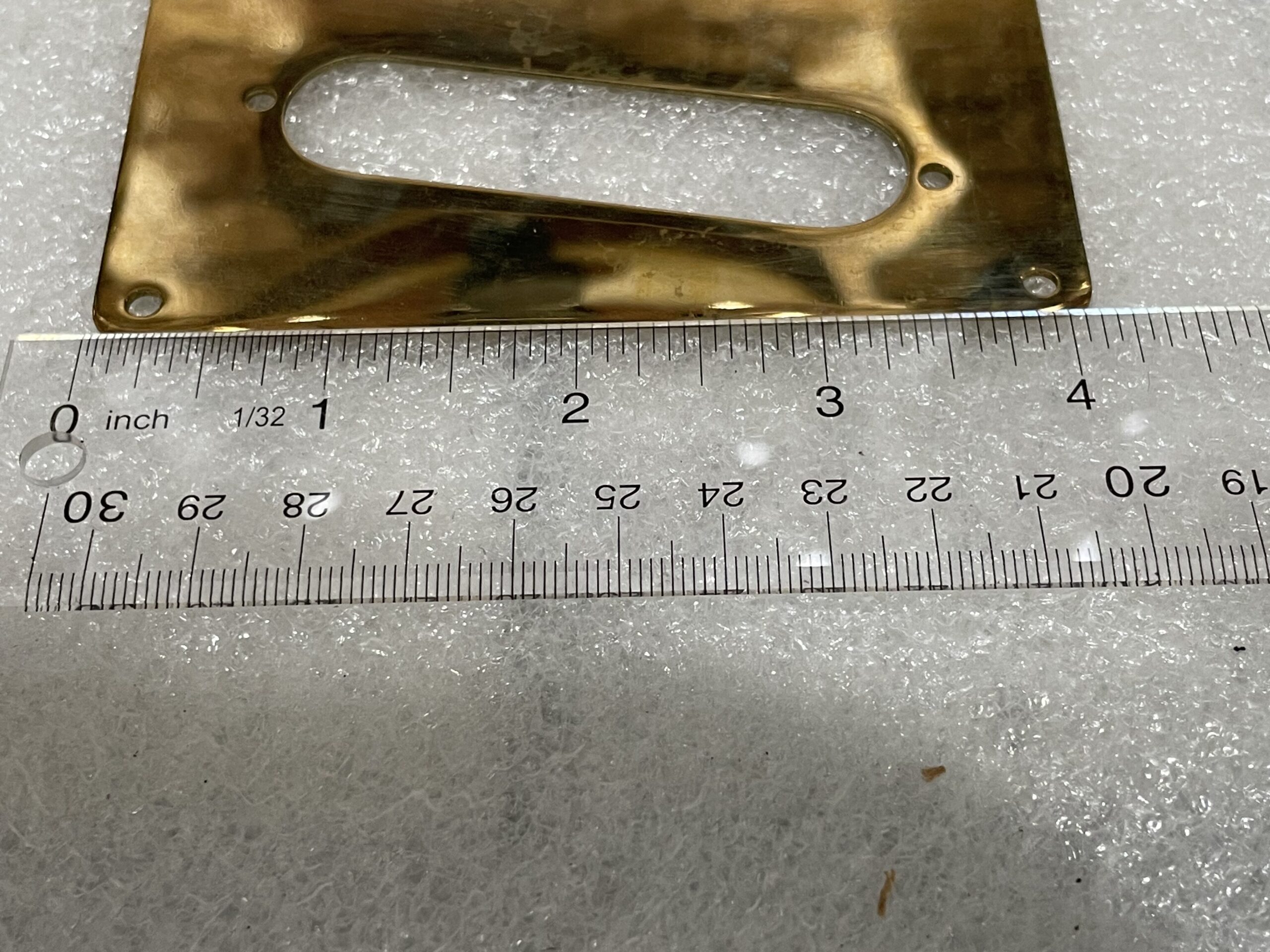 Silverlake Guitars Brass Triple Single Coil Mounting Plate for Wolf Guitar - Image 3