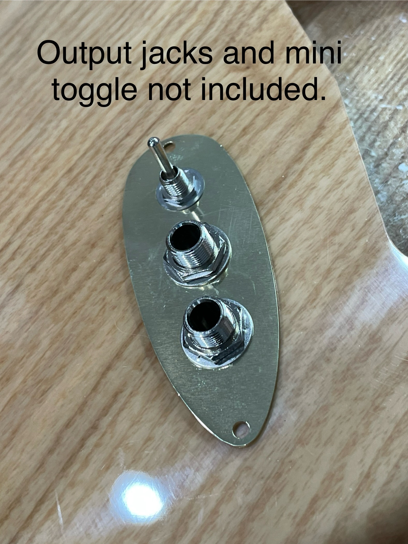 Dual Output Jack plate for Strat with mini toggle for OBEL - Image 4